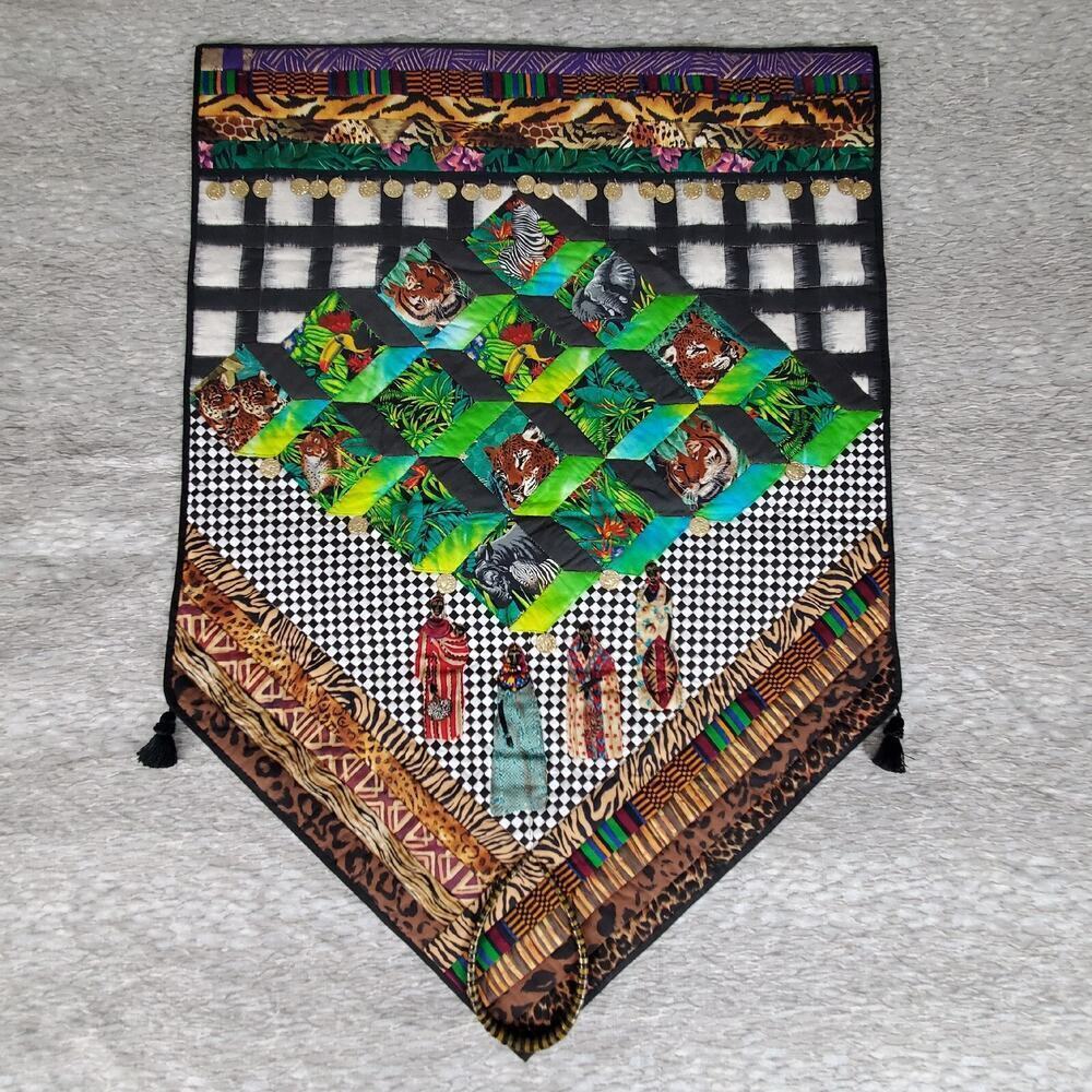 Beautiful 27" x 37" Quilted Art Wall Hanging signed by Artist - The Kingdom